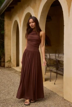 Nalla Maxi Dress Brown