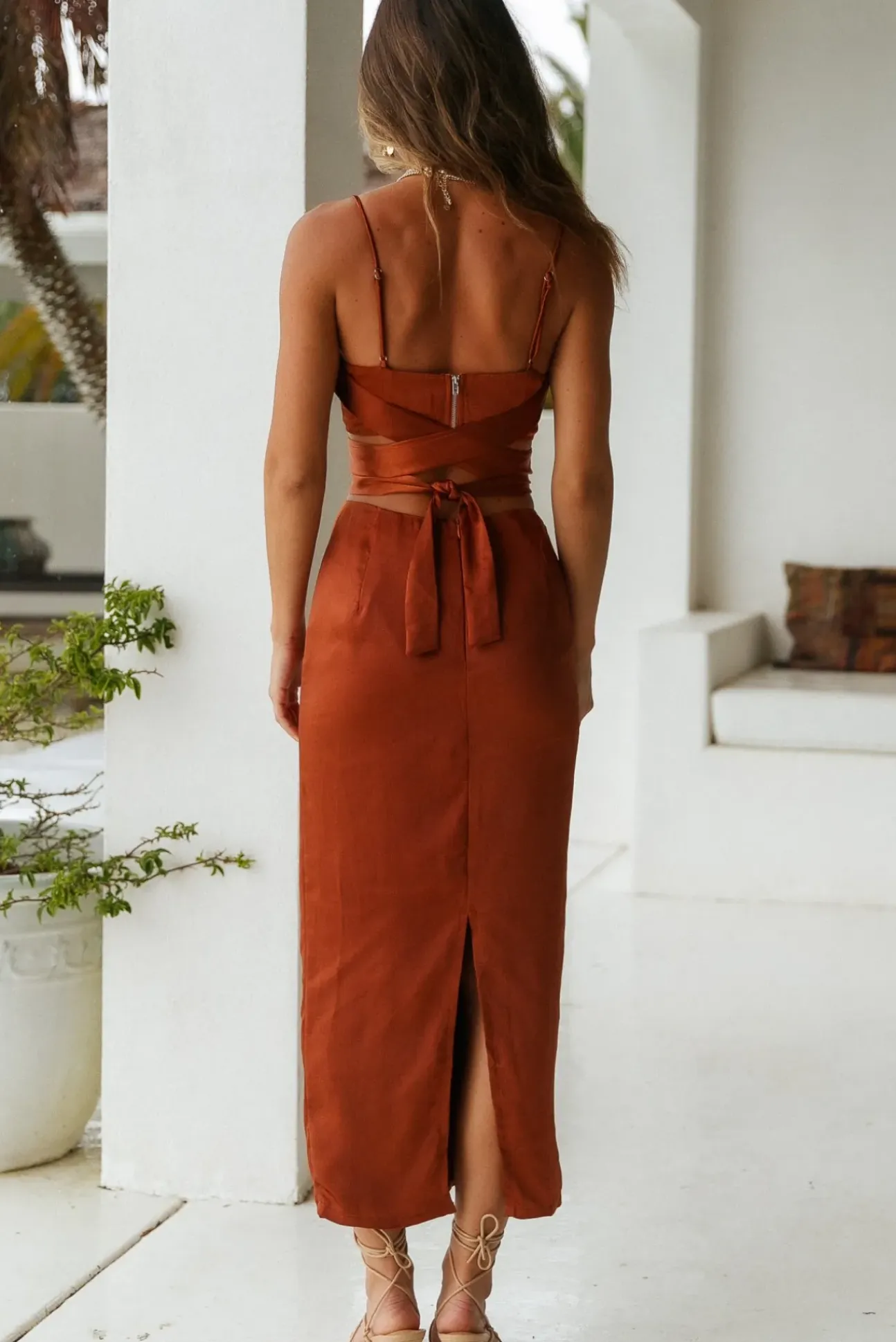 Needing You Maxi Skirt Brown