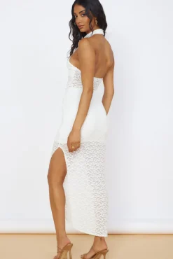 New Beginnings Lace Maxi Dress White