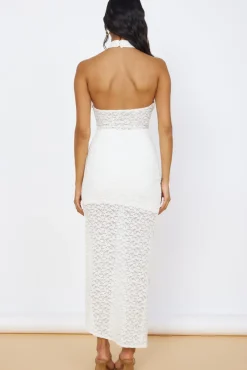 New Beginnings Lace Maxi Dress White