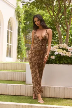 Next to me Midi dress Brown