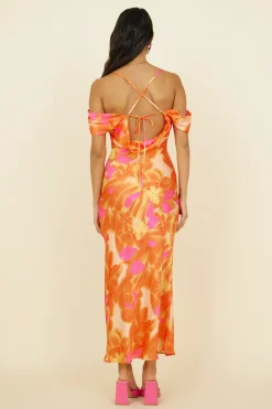 Night Of Dreams Maxi Dress Orange