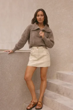 Noelle Knit Jumper Brown