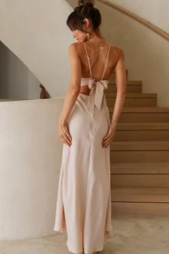No Good Reason Maxi Dress Beige