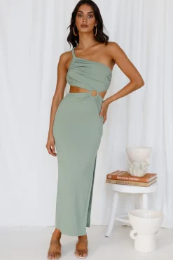 North Facing Sun Maxi Dress Green