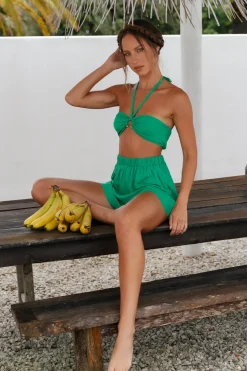 Nostalgia Calling Crop Top Green