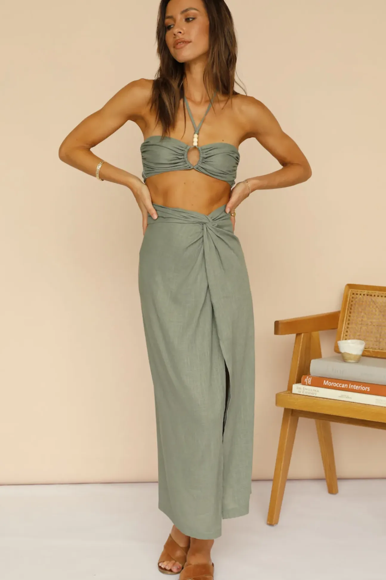 Nothing Has Changed Maxi Skirt Olive