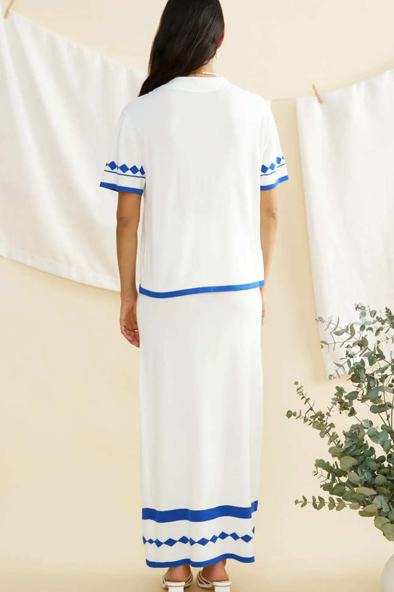 Nothing Left Behind Maxi Skirt Blue