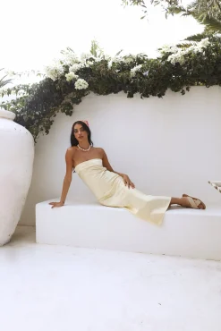 No Two Alike Maxi Dress Yellow