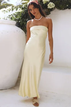 No Two Alike Maxi Dress Yellow