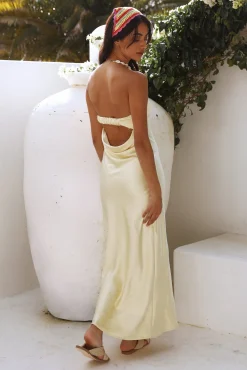 No Two Alike Maxi Dress Yellow
