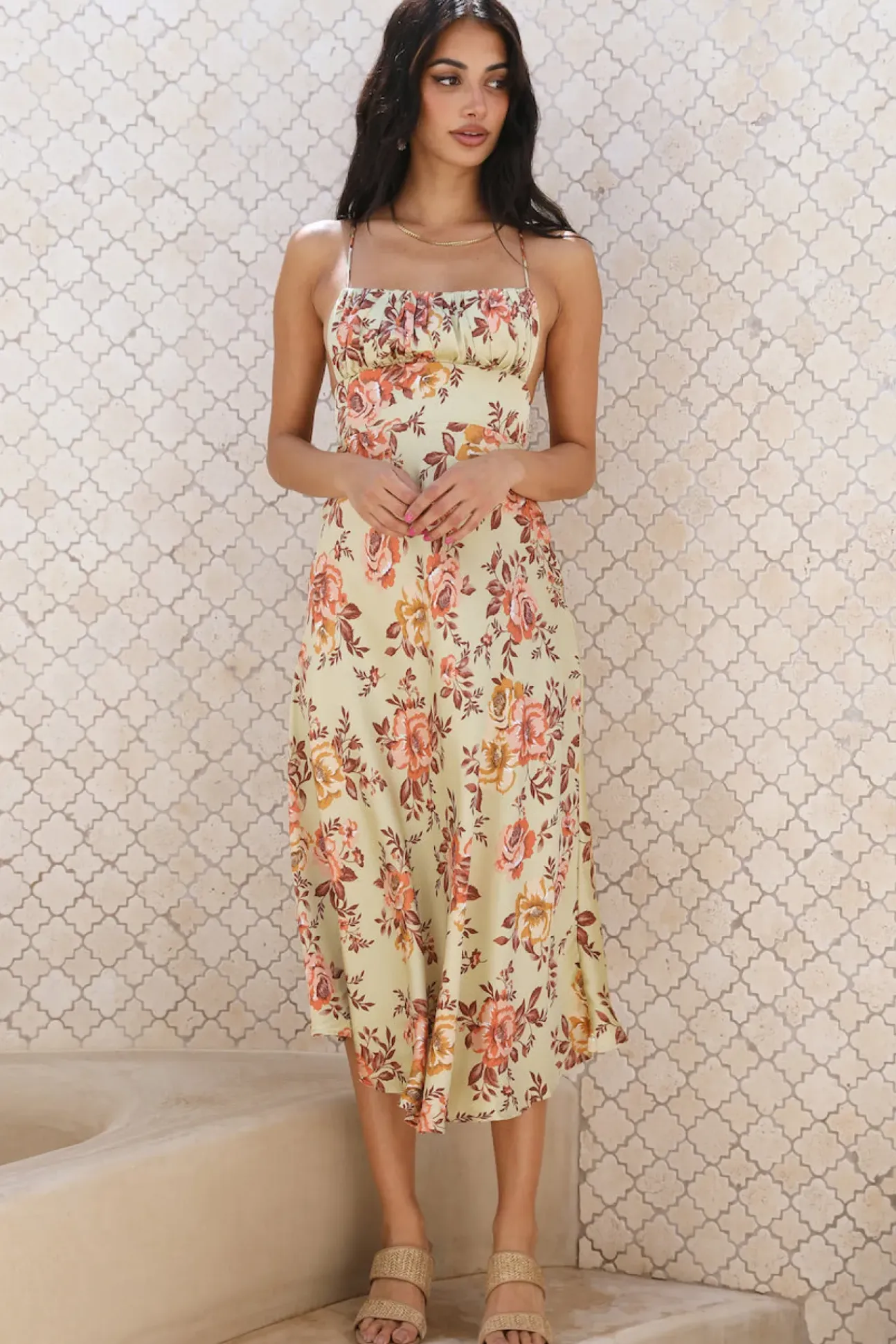 Ocean Breeze Midi Dress Green