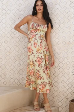 Ocean Breeze Midi Dress Green