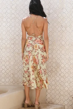 Ocean Breeze Midi Dress Green