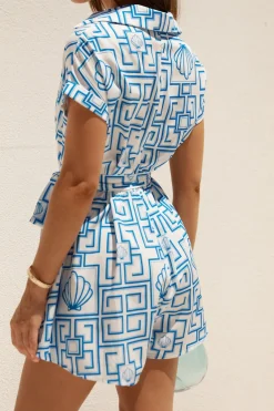 Oceans Away Romper Blue
