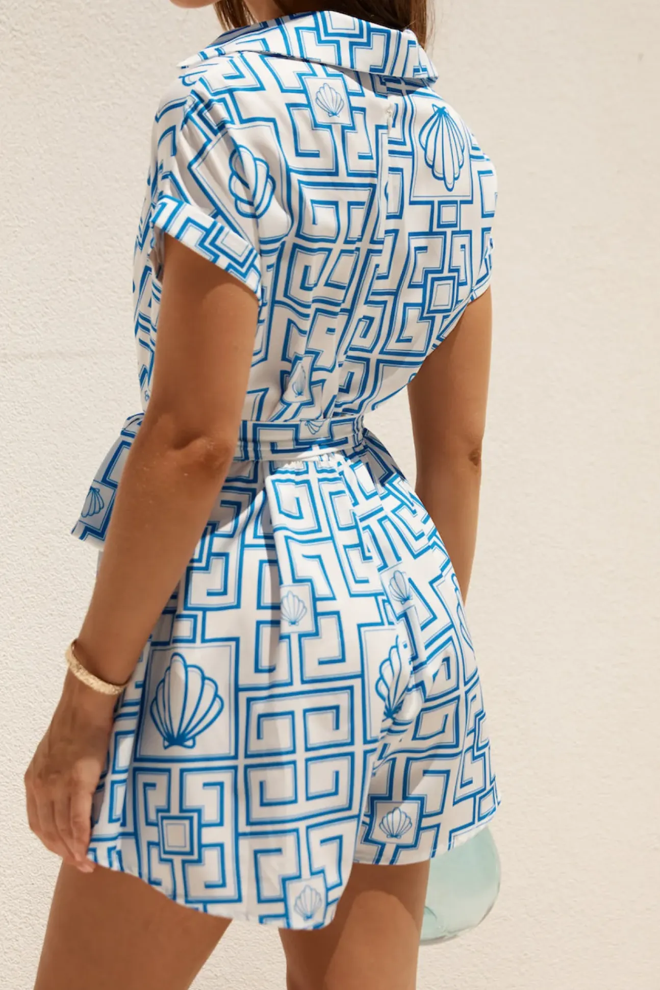 Oceans Away Romper Blue