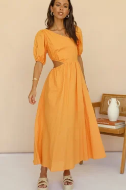 Ocherous Maxi Dress Orange