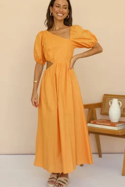 Ocherous Maxi Dress Orange