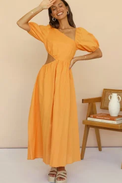 Ocherous Maxi Dress Orange