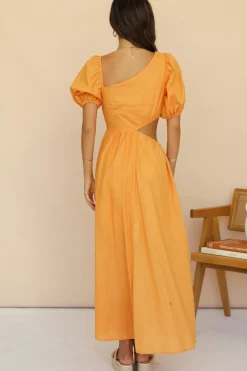 Ocherous Maxi Dress Orange