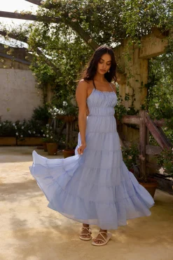 On a Cloud Maxi Dress Blue