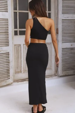 One Becomes Two Maxi Skirt Black
