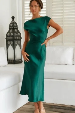 One Last Song Maxi Dress Forest Green