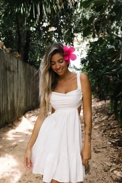 Open Conversations Dress White