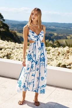 Open Doors Maxi Dress Blue