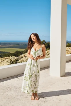 Open Doors Maxi Dress Green