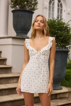 Open Hearts Mini Dress White