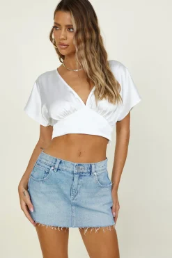 Out Of Mind Crop Top White