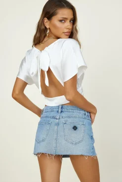 Out Of Mind Crop Top White