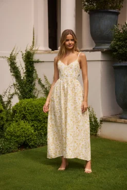 Painted Skies Maxi Dress Yellow