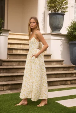 Painted Skies Maxi Dress Yellow