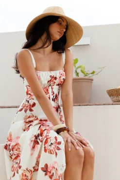 Palermo Mornings Midi Dress Cream