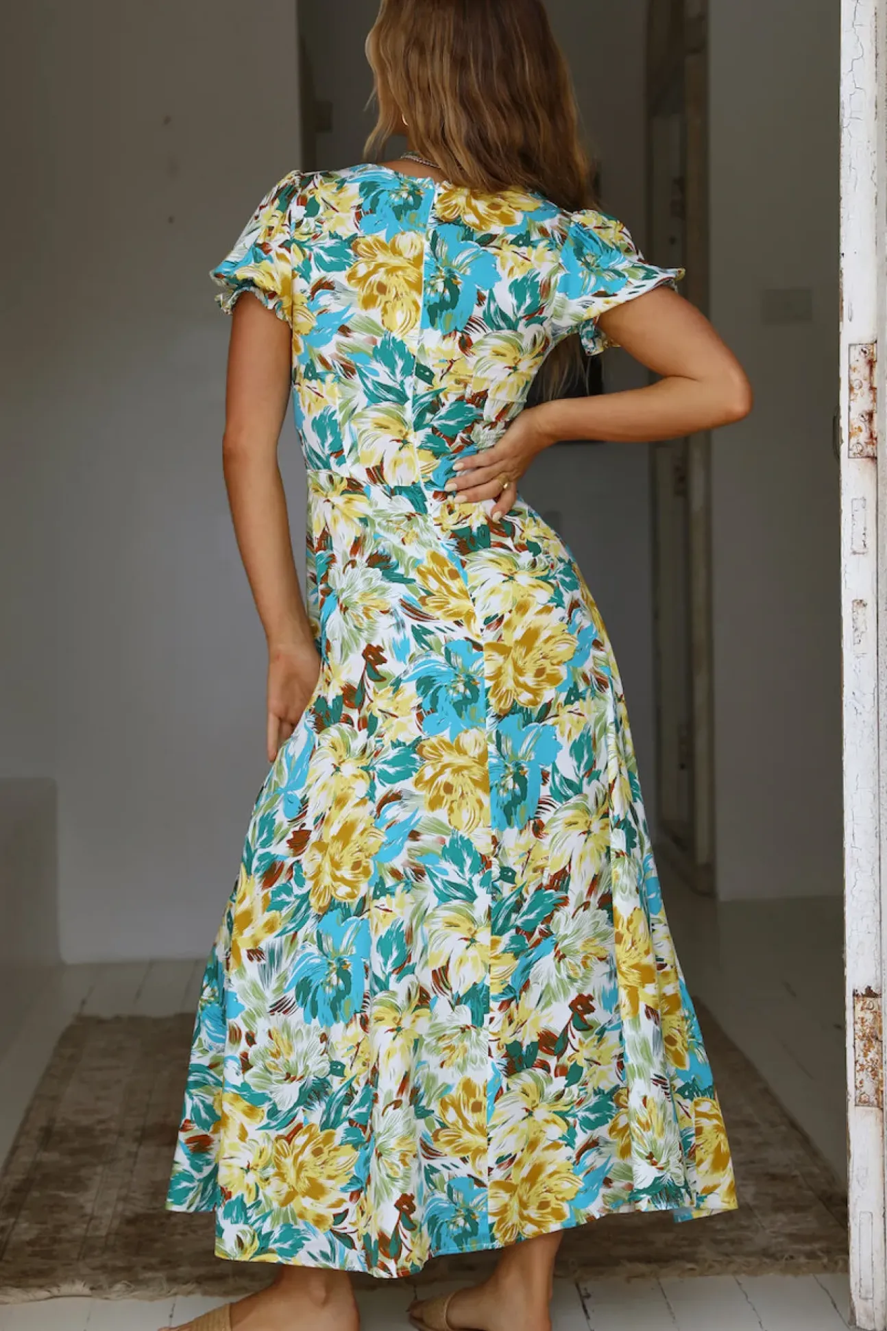 Palm Sunset Maxi Dress Multi