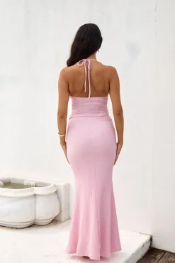 Palm Tree Paradise Halter Top Pink