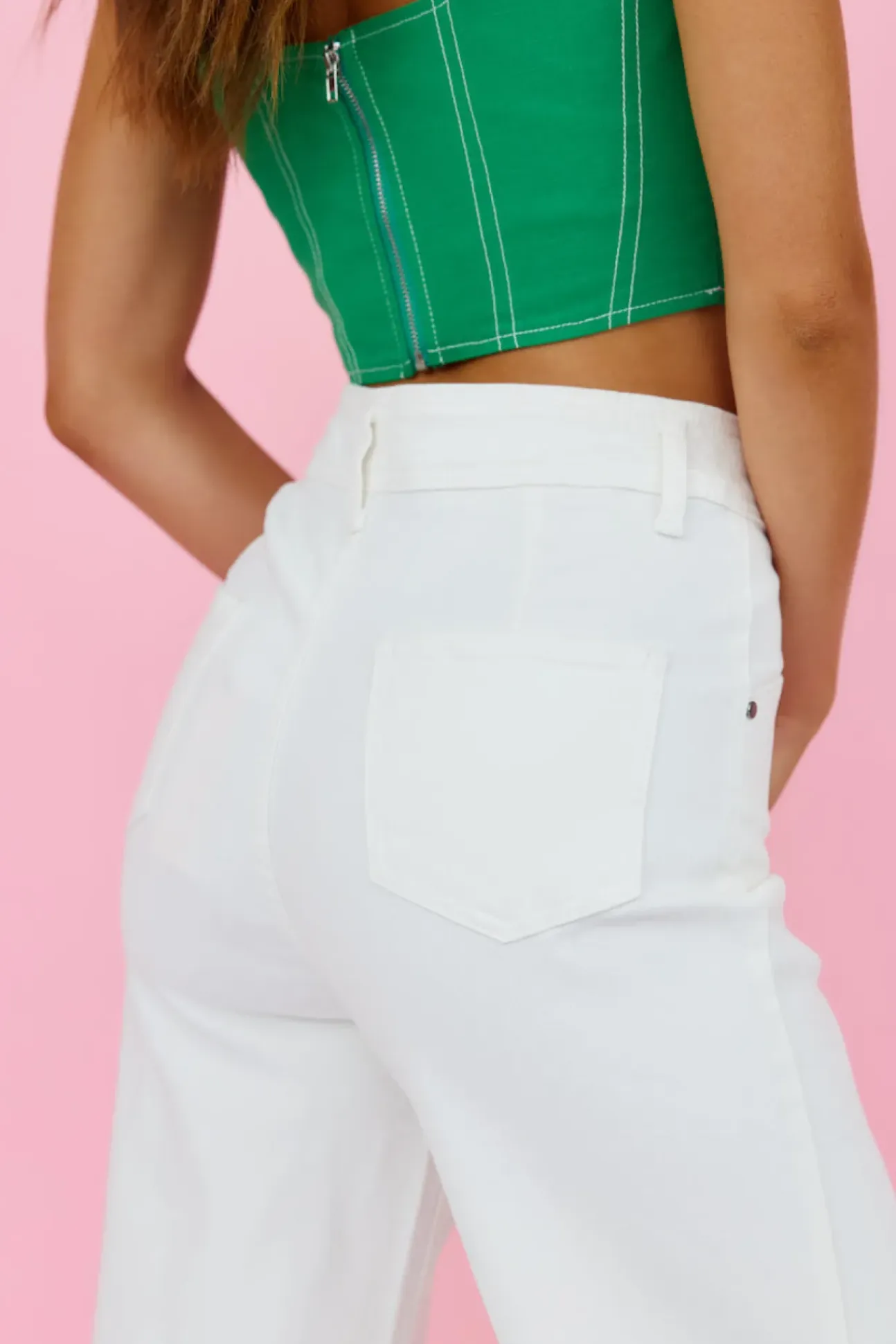 PAPER HEART Rollin Cord Jeans White