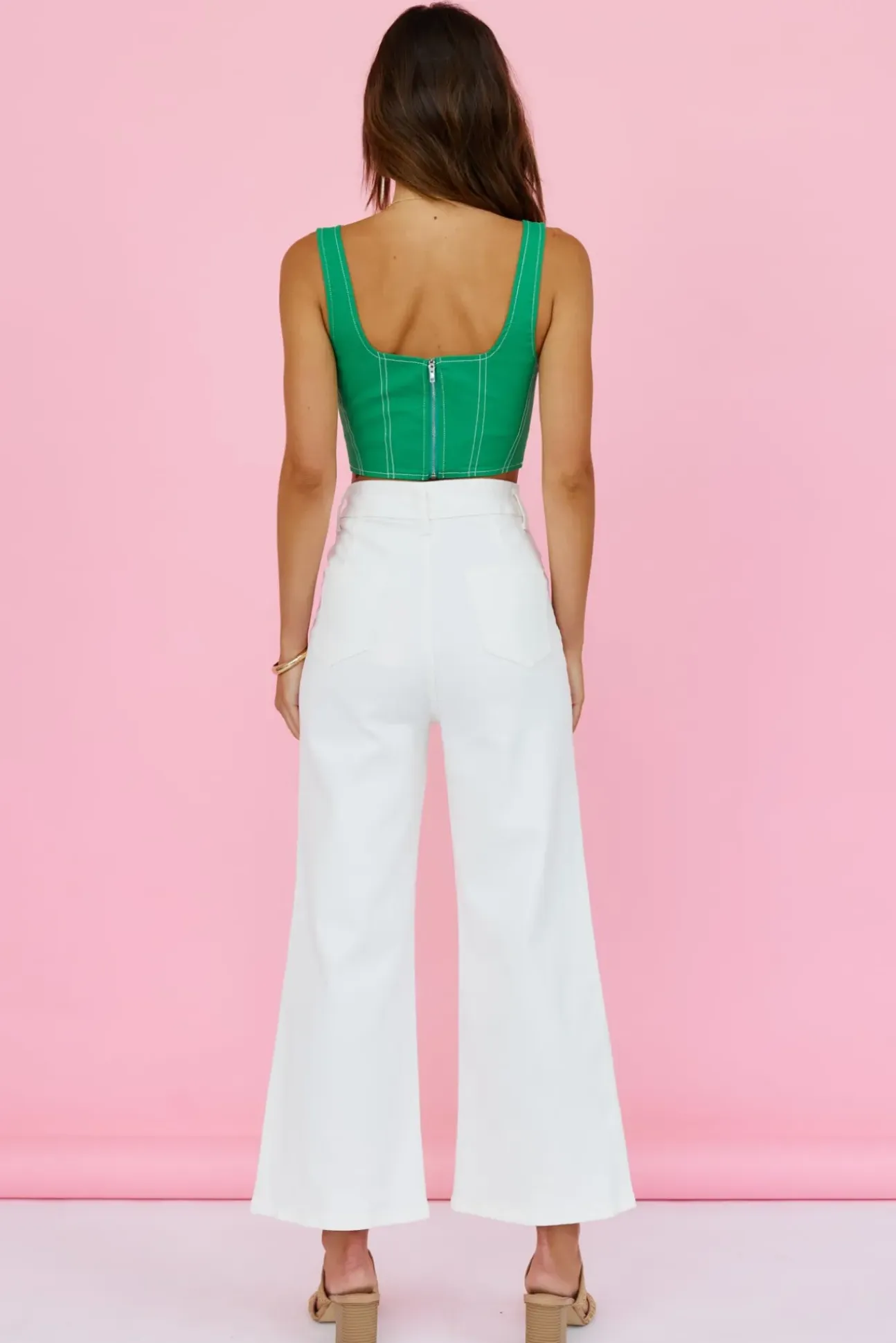 PAPER HEART Rollin Cord Jeans White