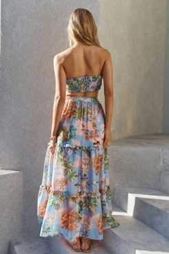 Parisian Escape Maxi Skirt Floral