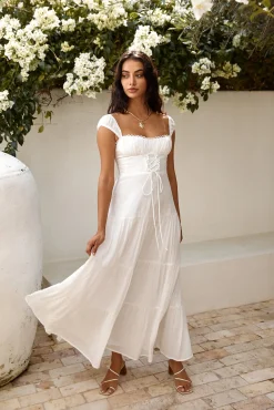 Party Favour Maxi Dress White