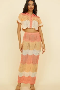 Penelope Maxi Skirt Orange