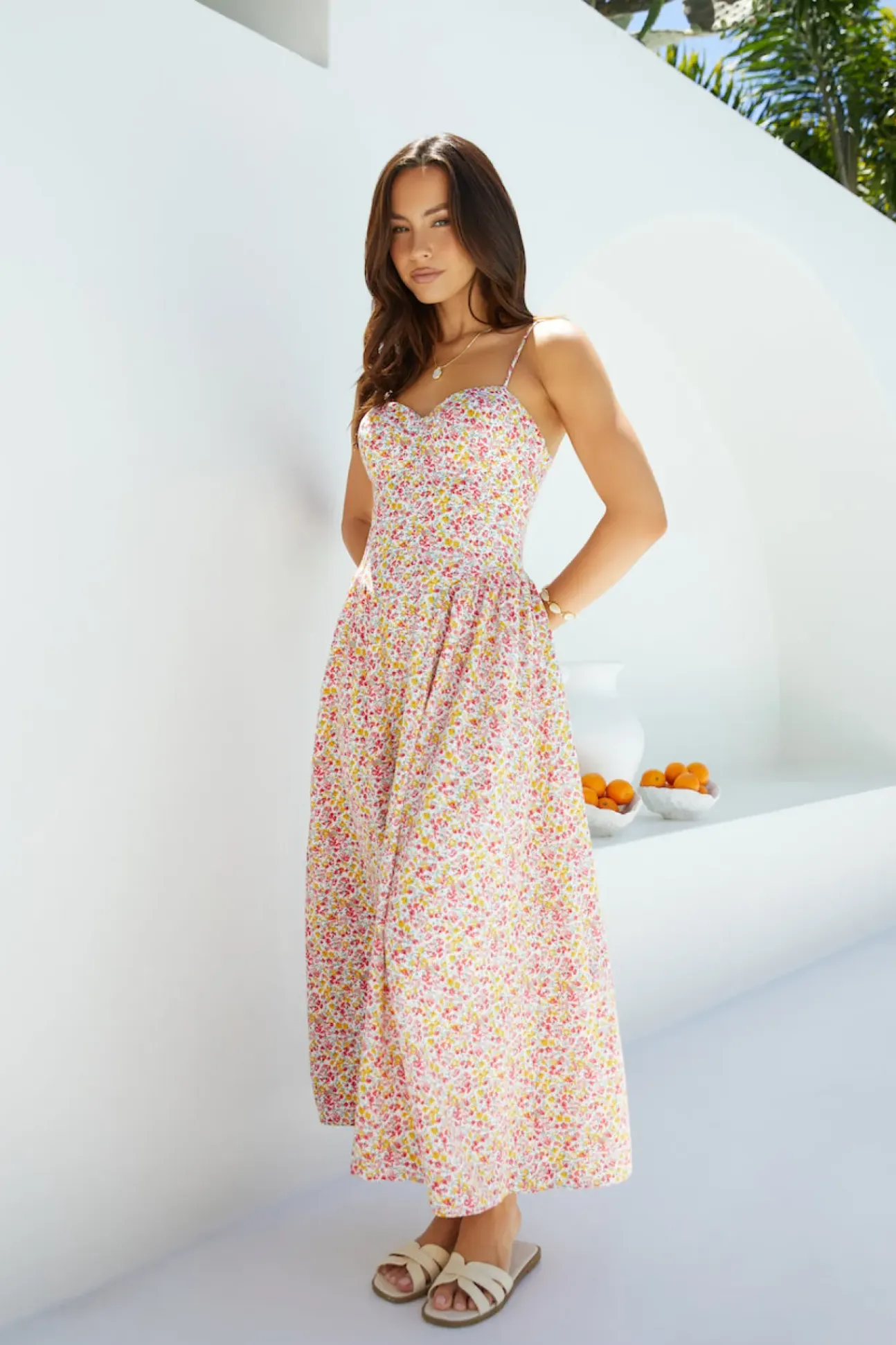 Petal Play Midi Dress Pink