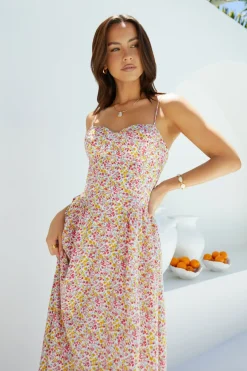 Petal Play Midi Dress Pink
