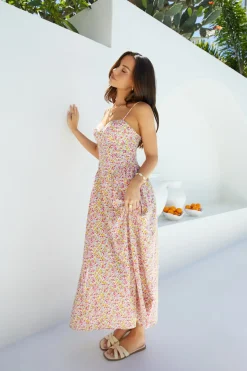 Petal Play Midi Dress Pink