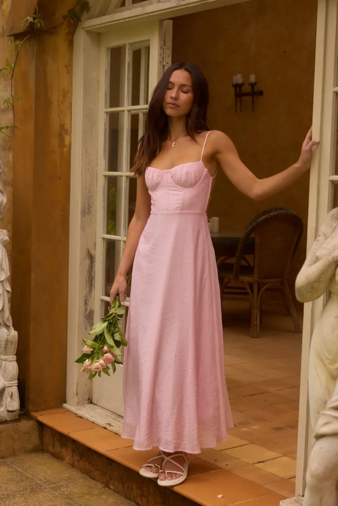 Petals on the Wind Maxi Dress Pink