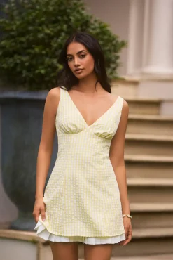 Picnic Perfect Mini Dress Yellow