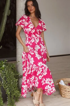 Planting Flowers Maxi Dress Pink