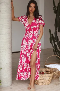 Planting Flowers Maxi Dress Pink